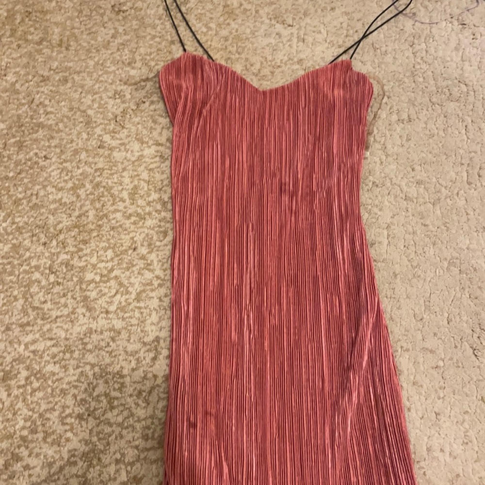 Ribbed pink dress